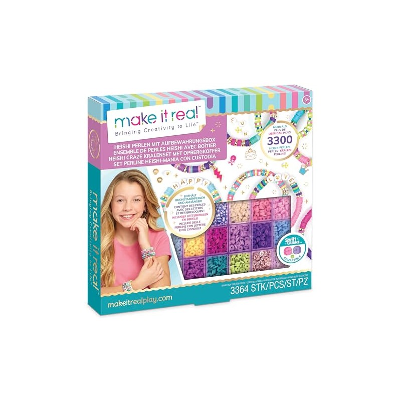 Make It Real Set di Perline Heishi con Custodia, 3364