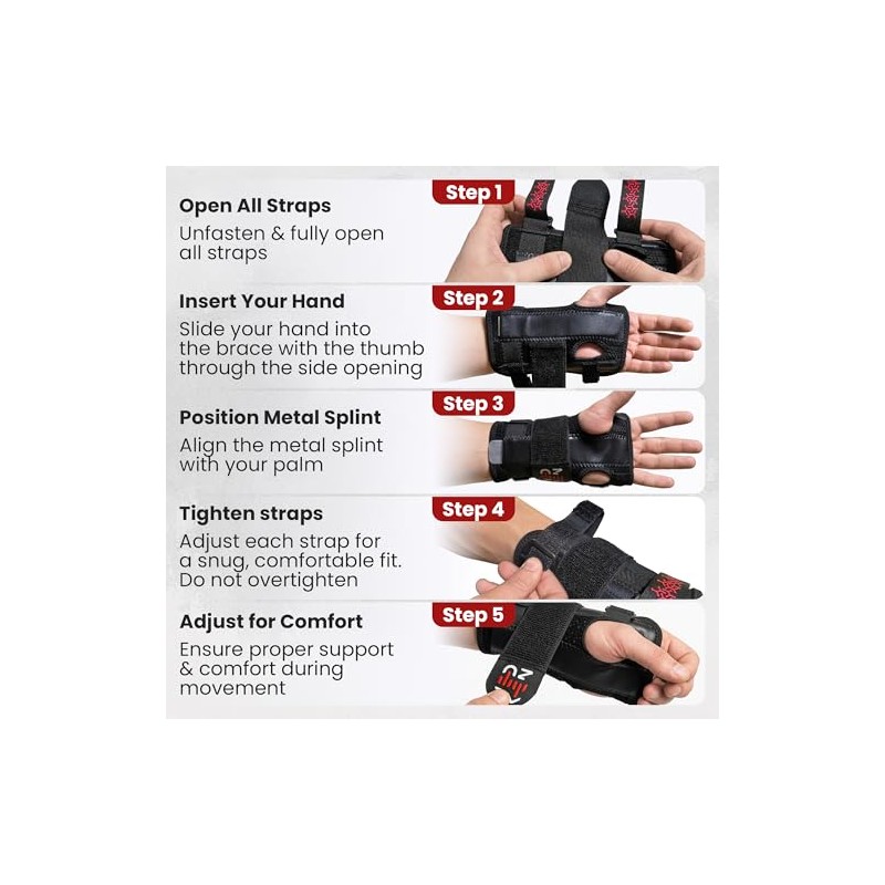 Wrist Brace Carpal Tunnel - Support With Splint For Tendonitis