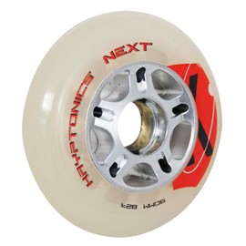 Kryptonics Unisex Adult 72608 Next Race Inline Wheels (Replacement Rollers) Suitable for All Standard Inline Brands, Pack of 4 (Clear/Multicoloured, 90 mm