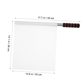 Kisangel 4Pcs White Referee Flags for Track and Field Sports Outdoor Hand Signal Flags for Volleyball Soccer Officials