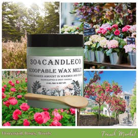 304CandleCo Extra Large 8 oz Scoopable Wax Melt - 20 SCENTS - French Market - Highly Fragrant & Hand-Crafted - Easy Mix & Match Scents - 100% American Made - Perfect for Wax Warmers