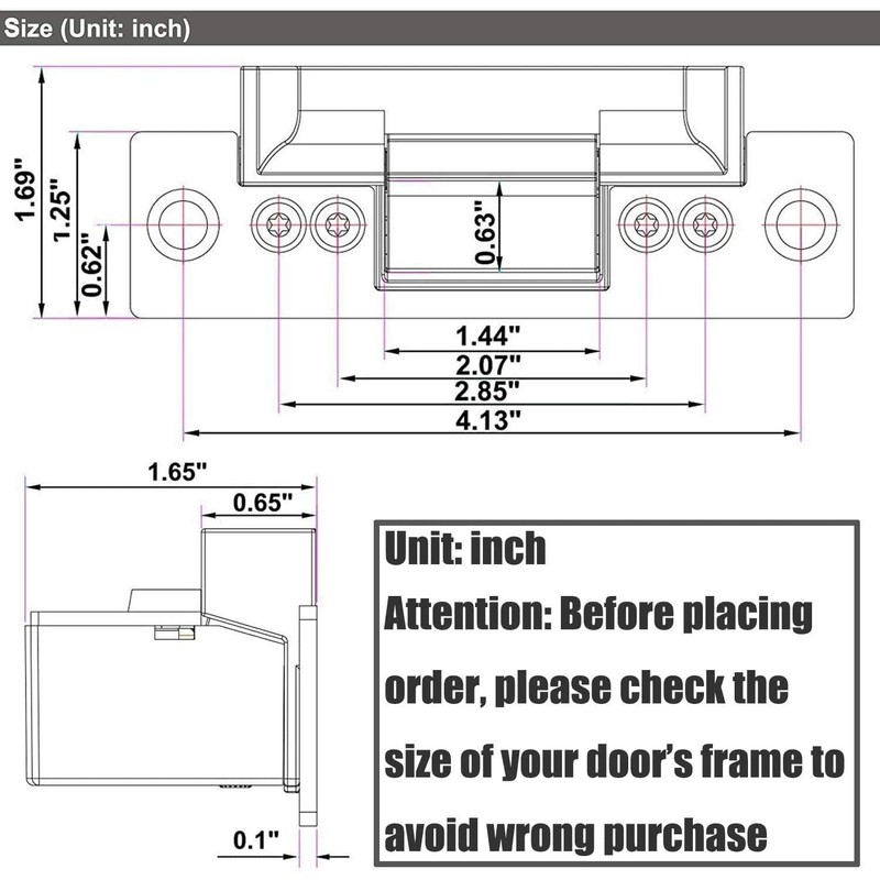 UHPPOTE ANSI Standard Heavy Duty Electric Strike Lock Fail Secure