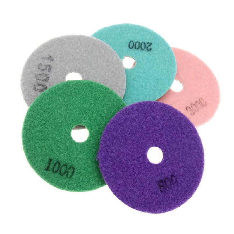 10 x 4 Inch Wet Diamond Polishing Discs with Plate