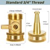 SHOWNEW High Pressure Hose Nozzle, Solid Brass Water Hose Jet