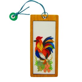 Beautiful Quilled Ornament Doubling as a Bookmark Collection, Thick and Stylish! Great Gifts for Friends, Family, Mothers Day, Christmas, Valentine, Teachers, Students (Rooster)