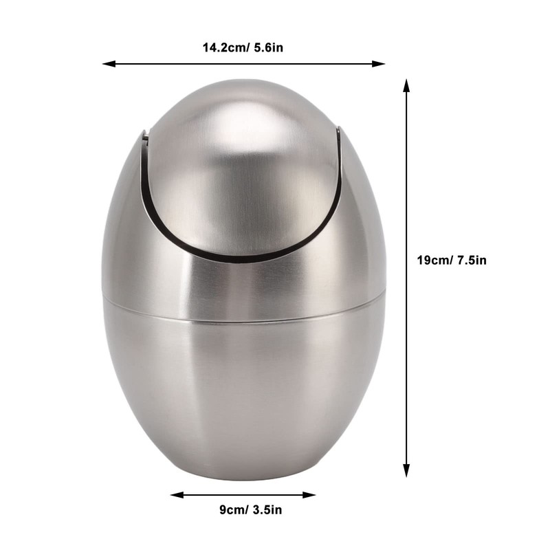 Mini Countertop Trash Can, Simple Stainless Steel Table Trash Can