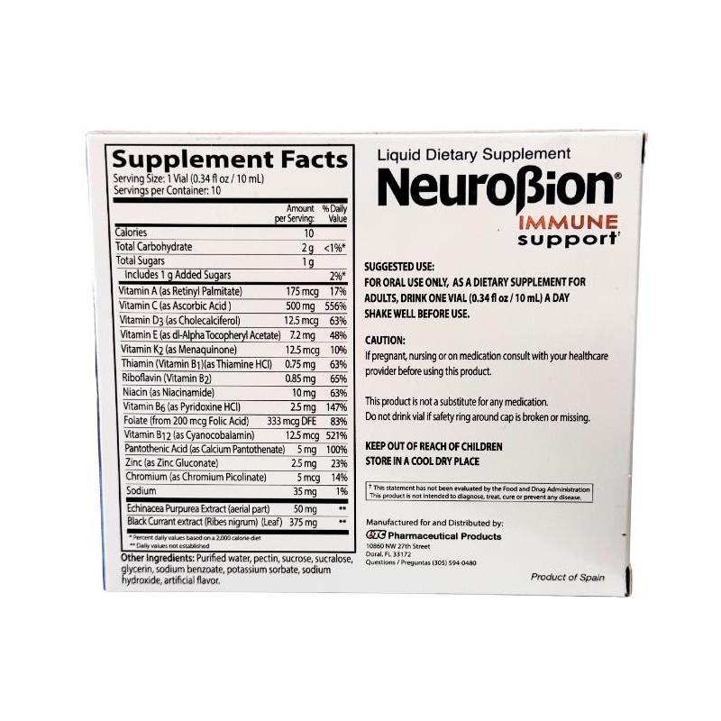 Immune Support Dietary Supplement – 10 Vials (10ml Each) |