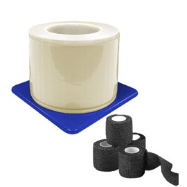 Barrier Film with Grip Tapes - SOTICA Clear Protective Dental Barrier Film for Dental Clinic Tattoo Beauty Salon 1200 Sheets and 4pcs Tattoo Grip Wraps Self-Adherent Tape