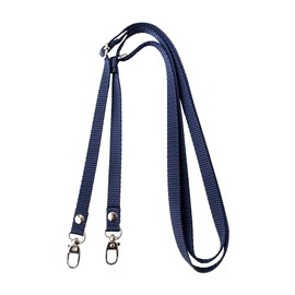 Nippon Chuko S1140-S-N PP Tape Shoulder Strap, Metal Fittings, Silver, Total Length: Approx. 31.5 - 51.2 inches (80 - 130 cm), Navy