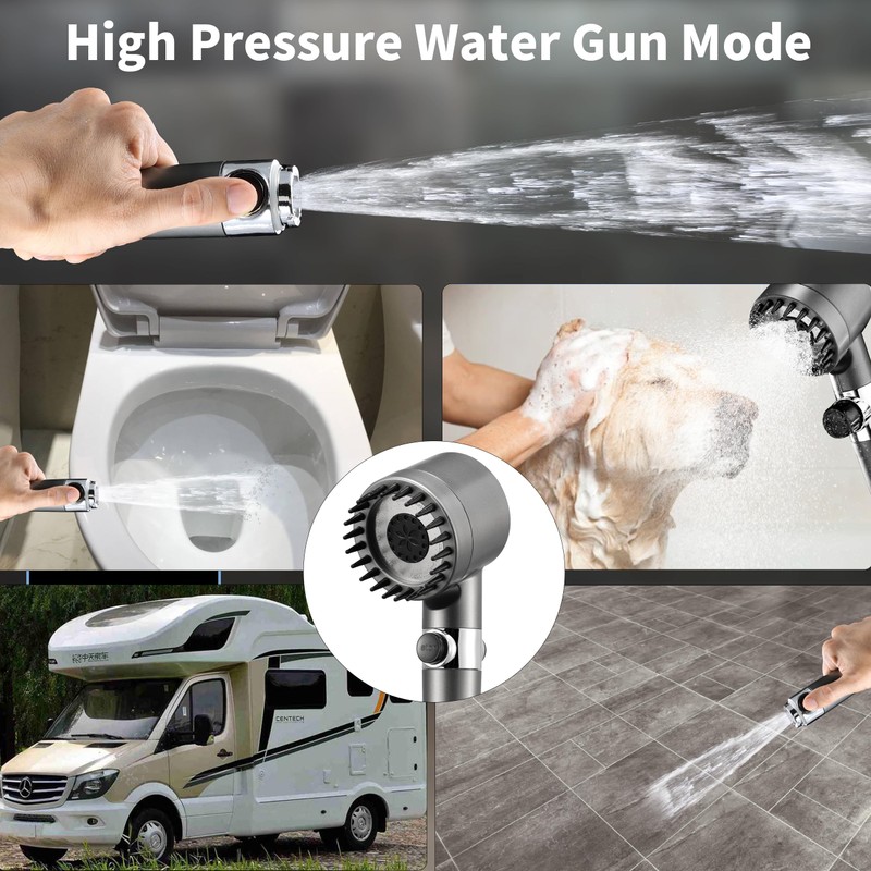 Iopsk Fitered Shower Head with Handheld for Hard Water, High