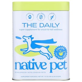 Native Pet The Daily Powder Dog Supplement, Gluten Free, 7 Ounce (Pack of 6)