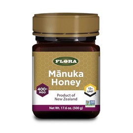 Flora - Mānuka Honey MGO 400+/12+ UMF, New Zealand Honey, 100% Traceable MGO,Natural Healing, Sore Throat Relief, Aids Digestion, 17.6-oz. Jar