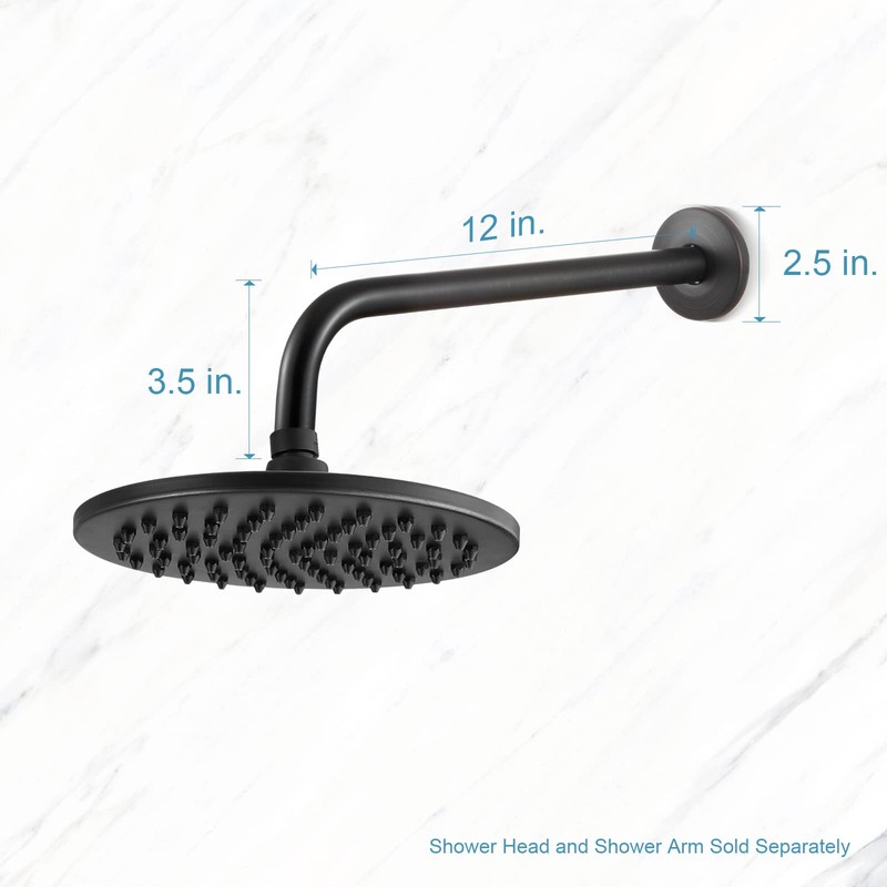OFFO Shower Arm with Flange, 12 in Oil Rubbed Bronze