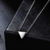 Hipunk Tiny Small Triangle Necklace Women 316L Stainless Steel Minimalist