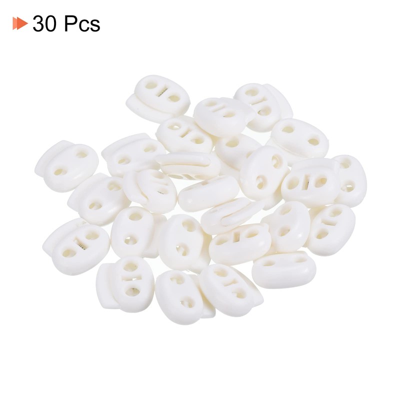 PATIKIL 0.7x0.8" Cord Locks, 30 Pack Double Hole Spring End