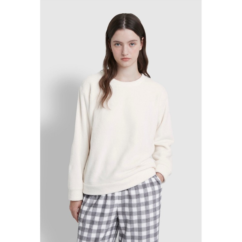 JAJU [JAJU] Women's Microfiber Pajama T-Shirt_Ivory