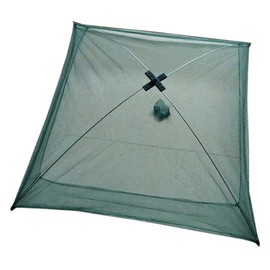 Fishing Bait Trap Shrimp Net Fishing Net Foldable Crab Minnow Trap Shrimp Mesh Cast Open Cage for Lobster Green 23.6x23.6 Inch.-