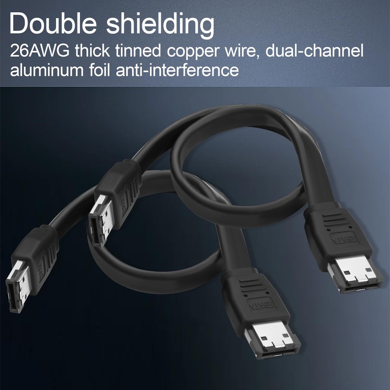 ELFJMZP eSATA to eSATA Cable, 6Gbps SATA III Female to