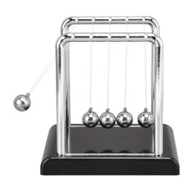 Dilwe Física Ciencia Bolas Juguetes, Balanza Péndulo Bola Juguete Balanza de Metal Balanceo Bola Magnética Juegos de Oficina Decoración de Escritorio Juegos de Juguete Accesorios(Fondo Negro)