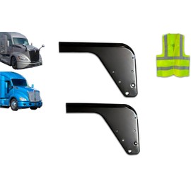 KOZAK Fairing Brackets Set for Behind Cab Cabin Fairing Extension Lower (Left Driver Side) Compatible with Kenworth T680 2013-2021, Compatible with Kenworth T680 Next GEN 2022+ PLUS Logo, Vest