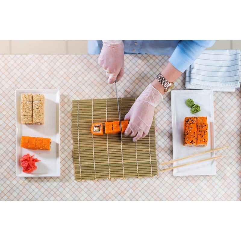 HTB HTB-BSR-B1 Bamboo Sushi Roll, 9.4 x 9.4 inches (24
