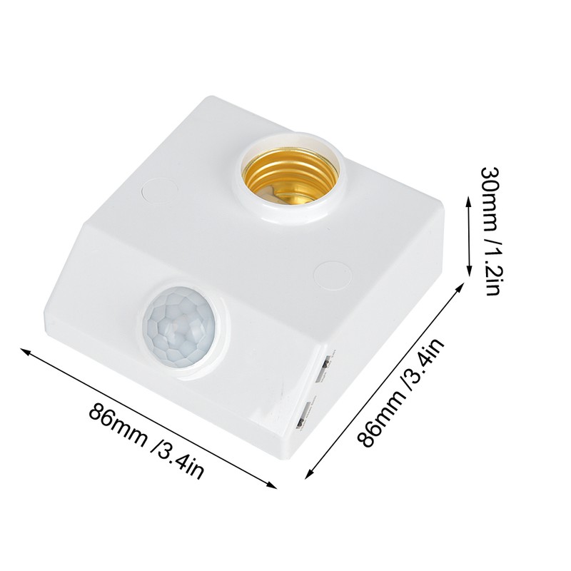 Infrared Sensor Motion Switch Adjustable E27 Light Socket for LED