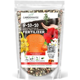GARDENWISE GARDENWISE Elite 8-10-10 Professional Fertilizer for Banana, Flowering, and Fruit Trees, Ornamentals - Boosts Flowering & Fruiting - for Indoor & Outdoor Plants (4 QUARTS)