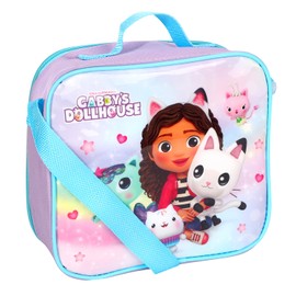 Gabbys Dollhouse Insulated 3 Piece Lunch Bag, Sandwich Box & Bottle Set for School & Travel 3pc Set