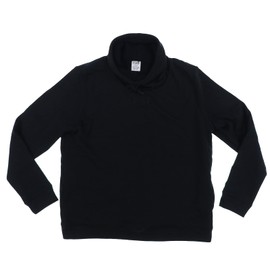 Victoria's Secret Pink Sweatshirt Sherpa Lined Cowl Neck Pullover (Small, Black)