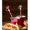 10PCS 4th of July Decorations Straw Cover Cap 10mm American
