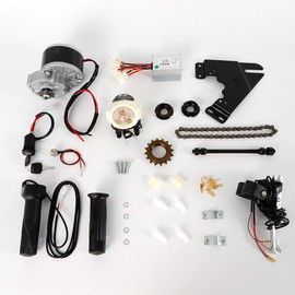 24V 250W Electric Bike Motor Conversion Kit Left Side Drive Conversion Kit Electric Mountain Bike Conversion Kit Electric Motor Conversion Kit for 22"-29" Bicycle Common Bike
