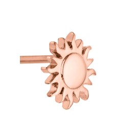 Purelei® Elegant Sun Stud Earrings for Women - 18K Gold Plated Stainless Steel Filigree & Lightweight (7.5mm), Stainless Steel, Abalone