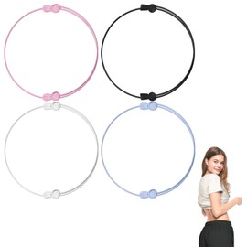 BOXOB 4pcs Crop Bands, Clothing Tuck Band Adjustable Clothes Tuck Tools 4 Colors Stretchy Elastic Ropes Belts for Tucking Tee Shirt Crop Strap Top (Medium)