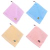 4-Pack Cute Cartoon Hand Towels, Soft & Absorbent 25x25cm Cotton