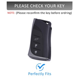 Qunzes Key Fob Cover with Heavy-duty Keychain for Lexus ES RX UX NX GX LX TX LS (Red)