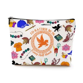 LONGXIN Orange Horse Cosmetic Make up Bag Horse Inspired Gifts for Women Makeup Zipper Pouch Bag