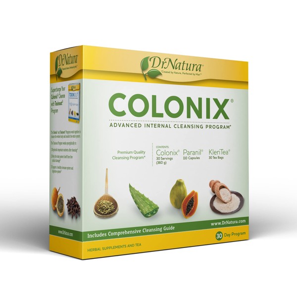 DrNatura Colonix Kit Whole Psyllium Husk Powder for Colon Cleanse,