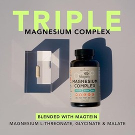 Amandean Magnesium Threonate Complex Glycinate Malate Supplement Veggie Capsules High Absorption Magtein Bisglycinate Chelate Dimagnesium Brain