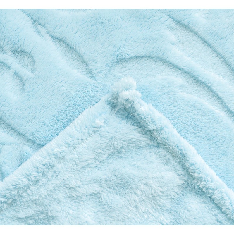 DuShow Flannel Fleece Throw Blanket Single Size,Soft Jacquard Fluffy Velvet