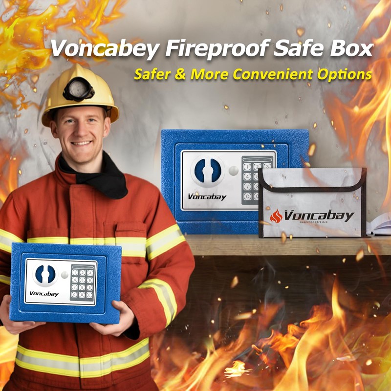 Voncabay Money Safe Box for Home with Sensor Light &