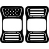 JeepTails USA Flag Tail lamp Light Covers Compatible with Jeep