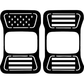 JeepTails USA Flag Tail lamp Light Covers Compatible with Jeep Gladiator - Black 1 Pair