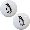 Set of 2 Penguin Ceramic Cabinet Drawer Pull Knobs
