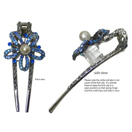 JCGY Combo Set of 5 5 Unique Hair Accessories 1 Fork Clip 1 Duckbill 3 Jaw Claws 3 SizesHairfork2