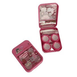 BEDARTIST 2 Pack 2 in 1 Contact Lens Cases, Travel Eye Contacts Case Box Holder, Contact Lenses Tweezers Remover Tool Solution Bottle Kit for Daily Outdoor (Fuchsia)