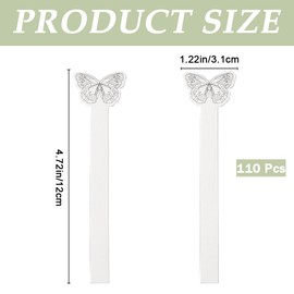 CRASPIRE 110pcs Perfume Test Strips Butterfly Disposable Perfume Paper Strips Small Try Incense Paper for Testing Fragrances Essential Oils Scents Aromatherapy Tester