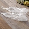 Olbye Women's Wedding Fingerless Rhinestone Lace Gloves - Lace Bow