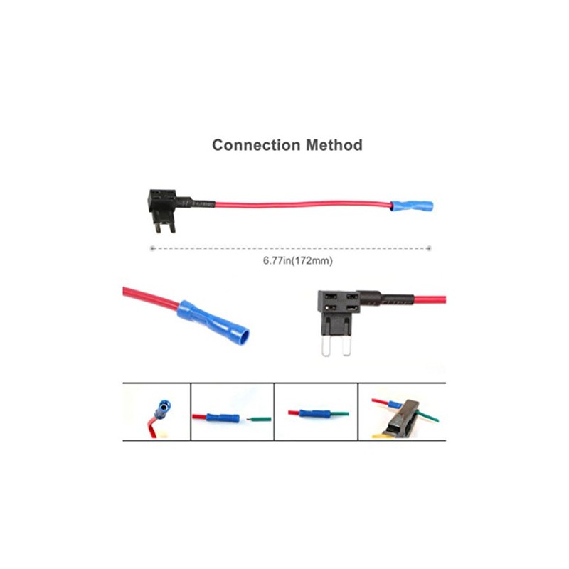 ZOOKOTO 12V Car Add-A-Circuit Fuse 10A TAP Adapter Small ATO