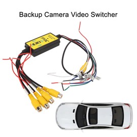 Video Switcher, Intelligent Car Video Switcher Converter, 4 Input 1 Output Switch Video System Auto Parts with Remote Control, Easy Installation, Single Video Output