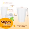 RIKICACA 12 Oz Styrofoam Cups with Lids and Drinking Straws,